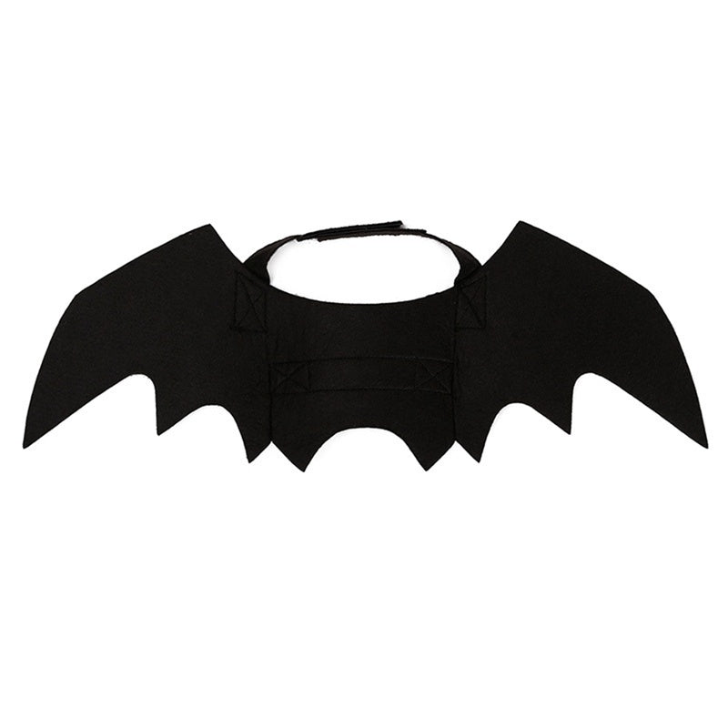 Halloween Pet Costume – Black Bat Wings Harness Outfit for Cats & Dogs