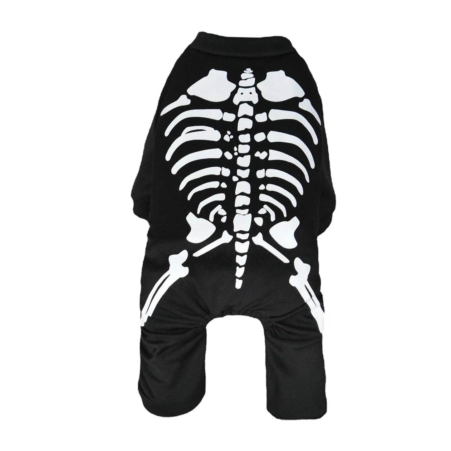 Halloween Skeleton Pet Costume – Glow-in-the-Dark Outfit for Dogs & Cats