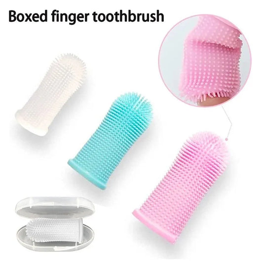 Pet Finger Toothbrush – Silicone Oral Cleaning Brush for Cats & Dogs