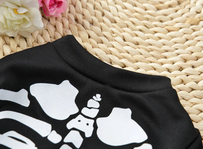 Halloween Skeleton Pet Costume – Glow-in-the-Dark Outfit for Dogs & Cats