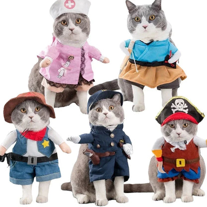 Pet Costume Clothes Suit for Cats & Dogs – Cute Cosplay Outfits for Halloween, Christmas & Parties