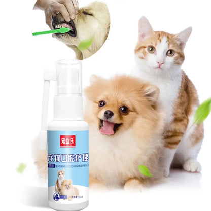 Pet Oral Care Spray – Freshens Breath, Cleans Teeth & Prevents Gingivitis for Dogs & Cats