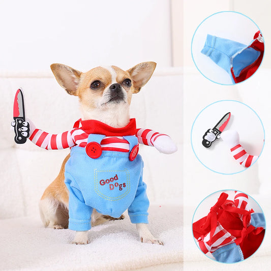 Halloween Pet Costume – Adjustable Funny Cosplay Outfit for Dogs & Cats