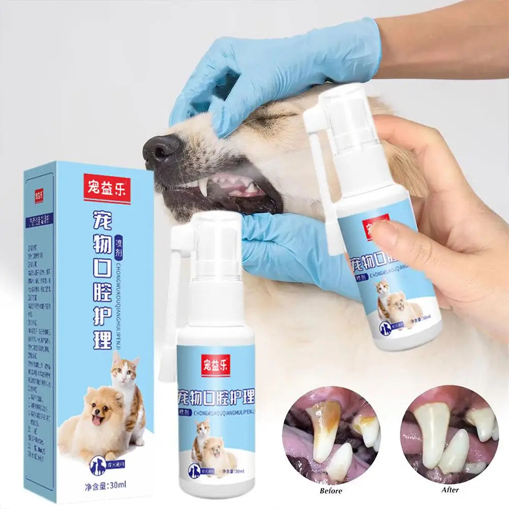 Pet Oral Care Spray – Freshens Breath, Cleans Teeth & Prevents Gingivitis for Dogs & Cats