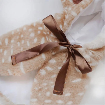 Christmas Pet Costume – Reindeer Antlers & Elk Cloak for Cats and Dogs