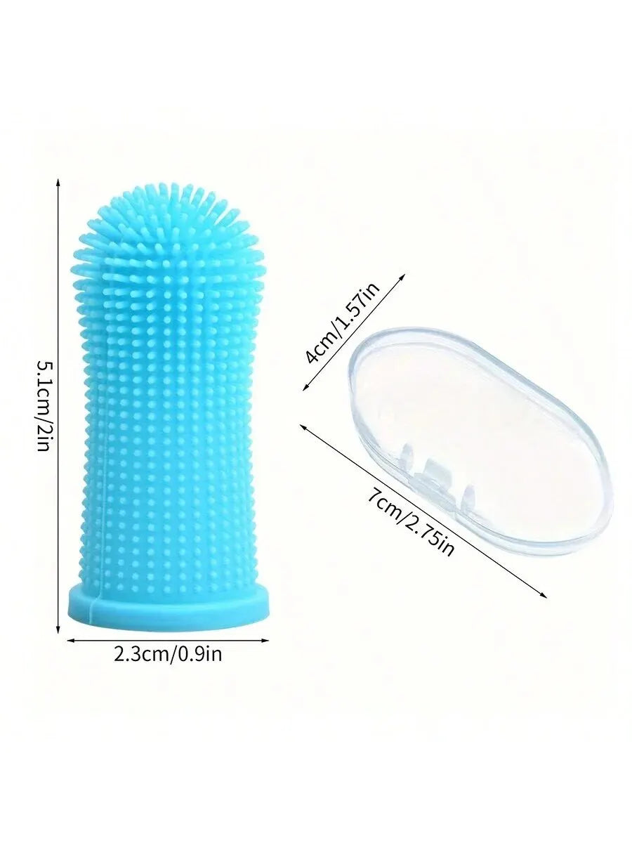 Pet Finger Toothbrush – Silicone Oral Cleaning Brush for Cats & Dogs