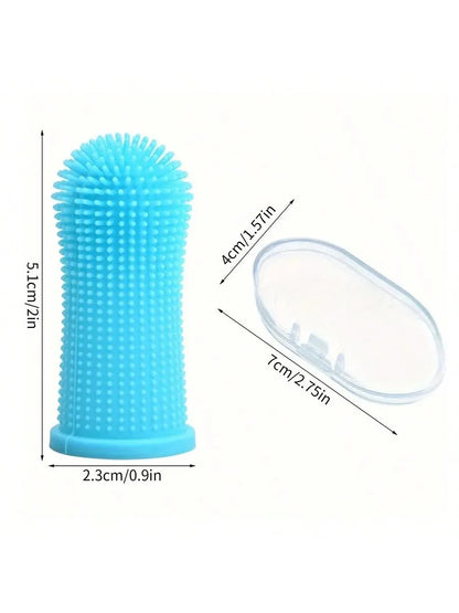Pet Finger Toothbrush – Silicone Oral Cleaning Brush for Cats & Dogs