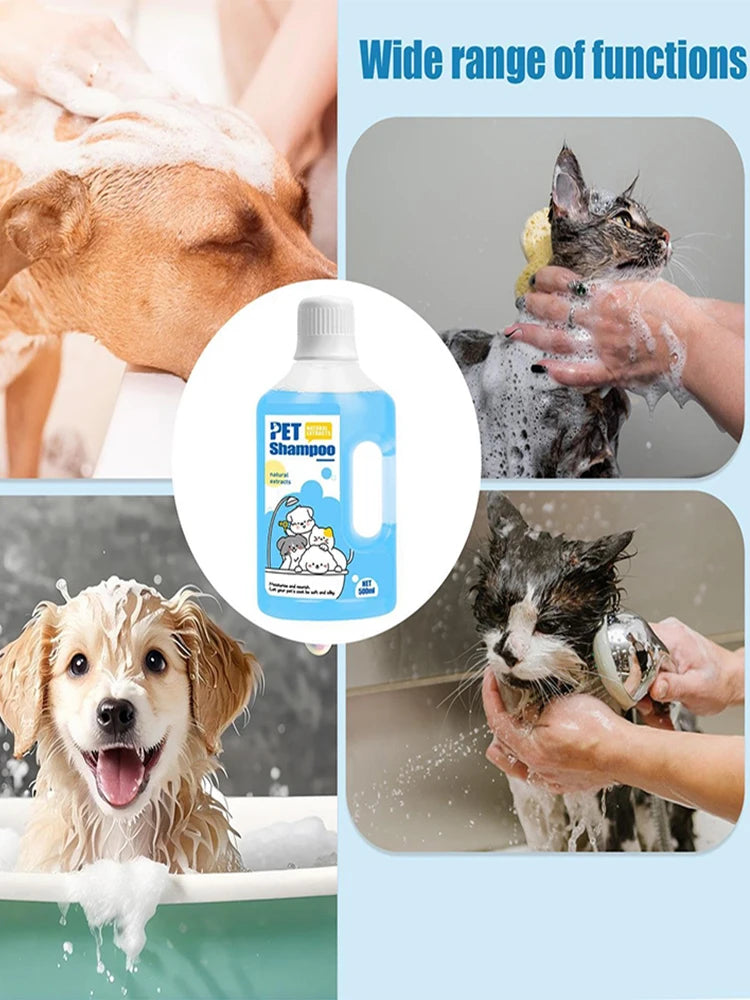 500ml Pet Shampoo – Gentle & Deodorizing for Cats & Dogs