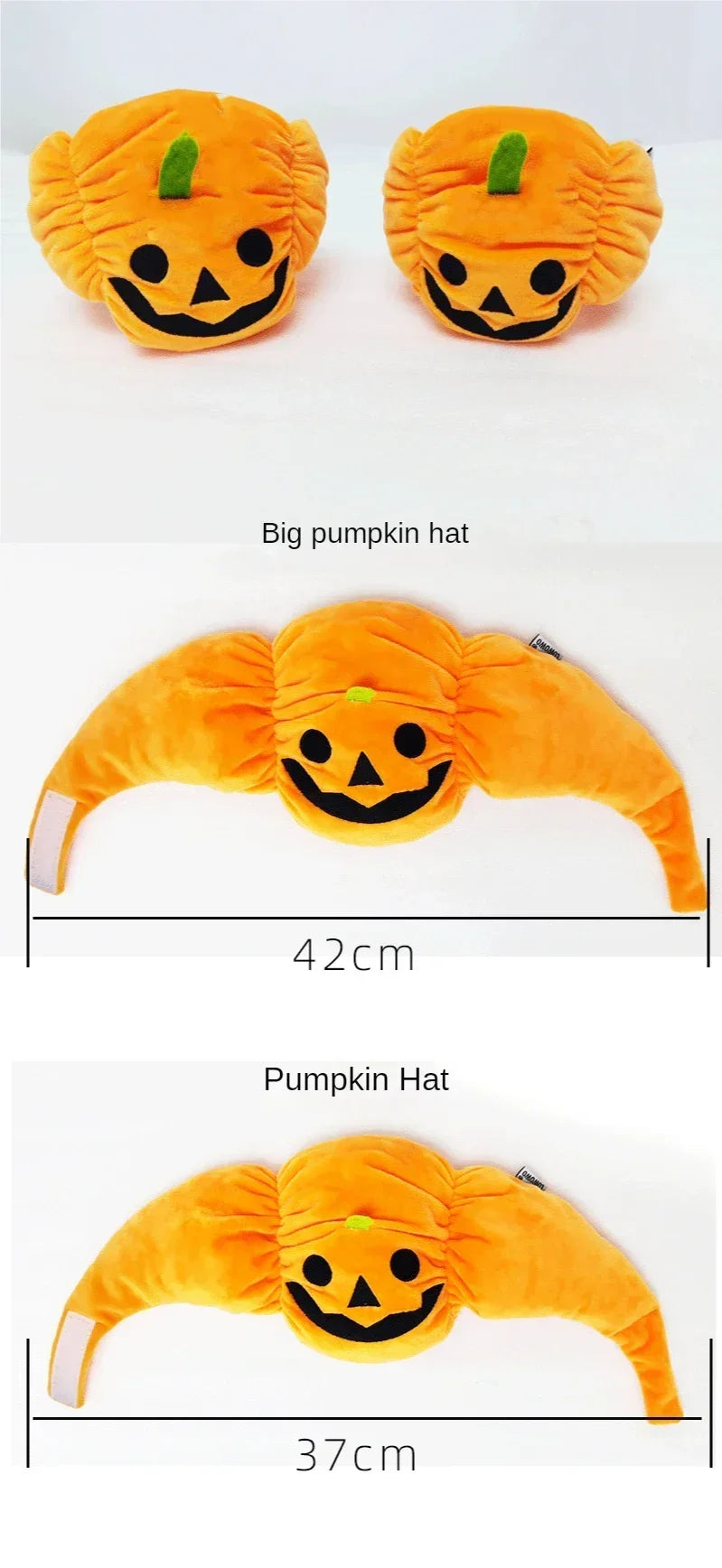 Halloween Pet Pumpkin Hat – Cat & Dog Costume Headgear for Small, Medium & Large Dogs