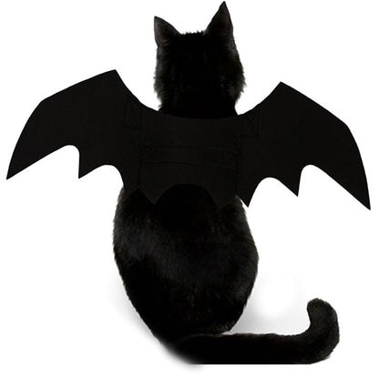 Halloween Pet Costume – Black Bat Wings Harness Outfit for Cats & Dogs