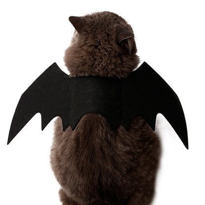 Halloween Pet Costume – Black Bat Wings Harness Outfit for Cats & Dogs