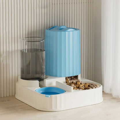 2-in-1 Cat Automatic Feeder Large Capacity Detachable Pet Water Dispenser Dry Wet Separation Cat Dog Food Bowl Drinking