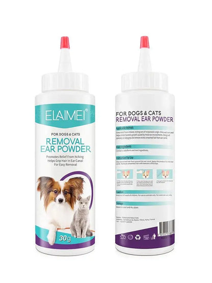 Dog Ear Powder 30g – Safe Ear Wash for Dogs, Cats & Rabbits, Odor Removal & Healthy Ears