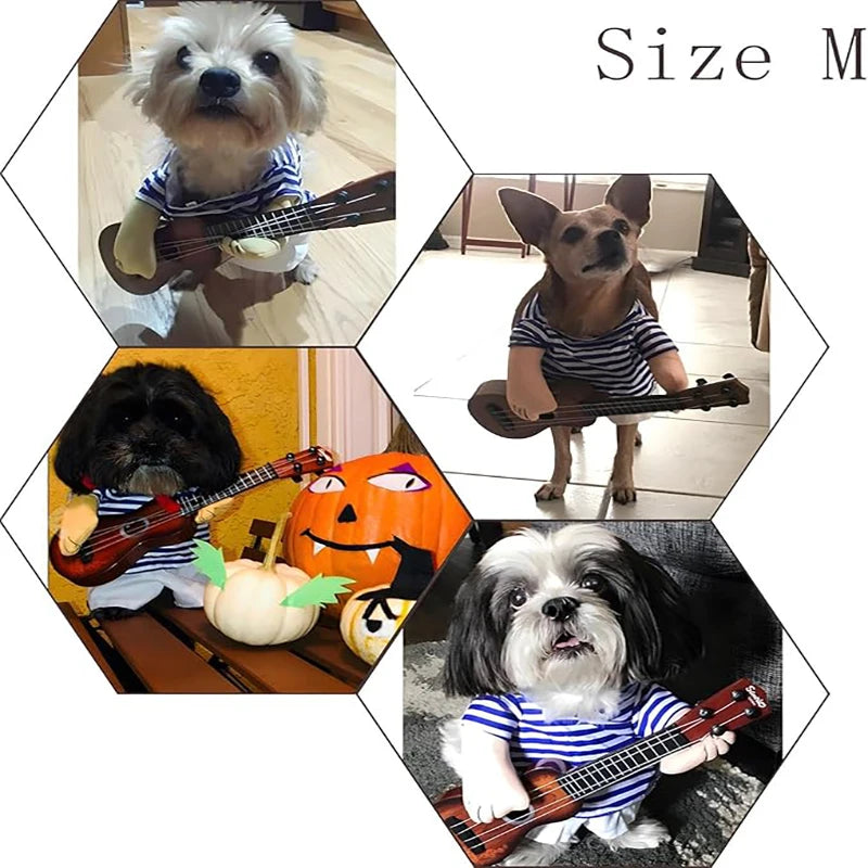 Pet Guitar Costume – Dog & Cat Halloween & Christmas Cosplay Outfit