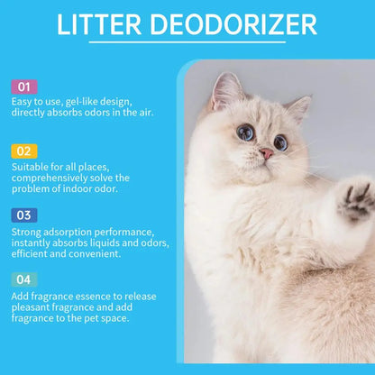 Cat Litter Box Deodorizer – Odor Eliminator Gel