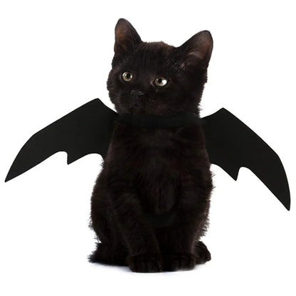 Halloween Pet Costume – Black Bat Wings Harness Outfit for Cats & Dogs